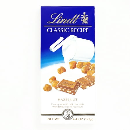 Lindt Classic Recipe Milk Chocolate Hazelnut Bar  4.4 oz each (1 Item Per Order, not per