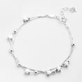 thumbnail image 2 of Pulsera de estrella de doble capa de 2 piezas, plata de ley 925, delicada joyería de cuentas apilables para adolescentes y mujeres, longitud ajustable, 2 of 8