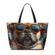 thumbnail image 2 of Disketp French Bulldog In Sunglasses Bolsa de Playa de Gran Capacidad, Bolso Impermeable y a Prueba de Arena para Mujer, Ideal para Playa, Piscina y Natación, 2 of 7