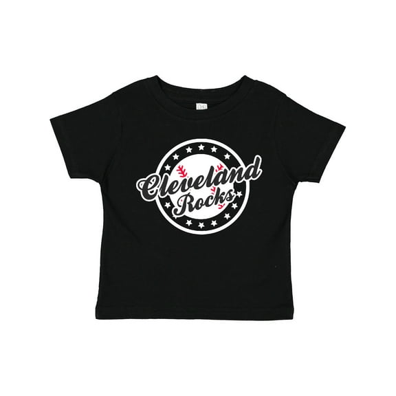 Inktastic Cleveland Rocks with Baseball in Circle and Stars Inversed Boys or Girls Toddler T-Shirt