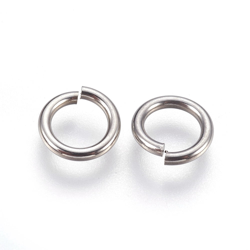 304 Stainless Steel Open Jump Rings Saw Cut Seamless Round Stainless Steel Color 9x1.5mm 15 Gauge Inner Diameter: 6mm 700pcs/bag