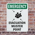 thumbnail image 4 of (2 Pack) Evacuation Muster Point With Symbol OSHA Emergency Sign 18 Inch X 24 Inch Indoor / Outdoor Rust-Free Aluminum Metal Signs for Workplace, Workshop, and Construction Site, Made, 4 of 8