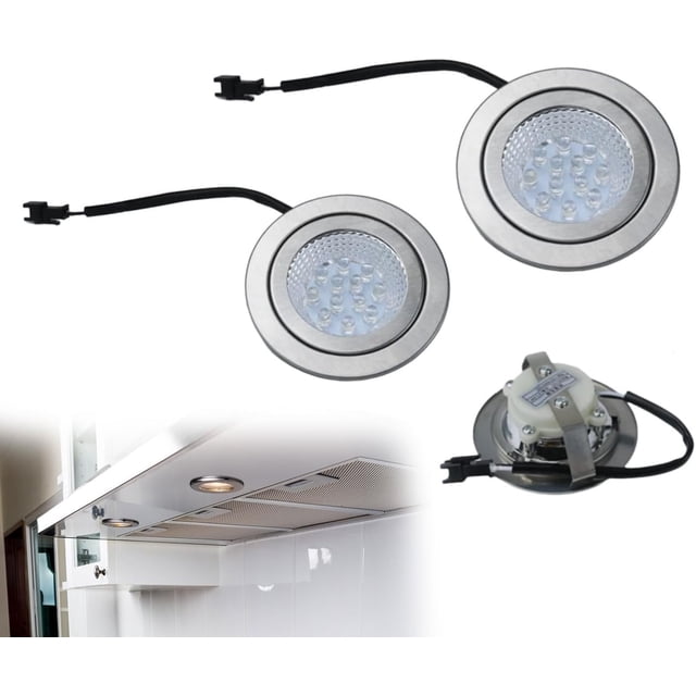 Range Hood Light Bulb - 2 Pcs Replacement LED Cooker Hood Bulbs DC 12V Recessed Kitchen Range Hood LED Light Bulb for Enhanced Brightness 6500K Cool White & Energy Efficient