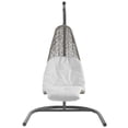 thumbnail image 3 of Modway Landscape Rattan & Fabric Patio Swing Chair in Light Gray and White, 3 of 7