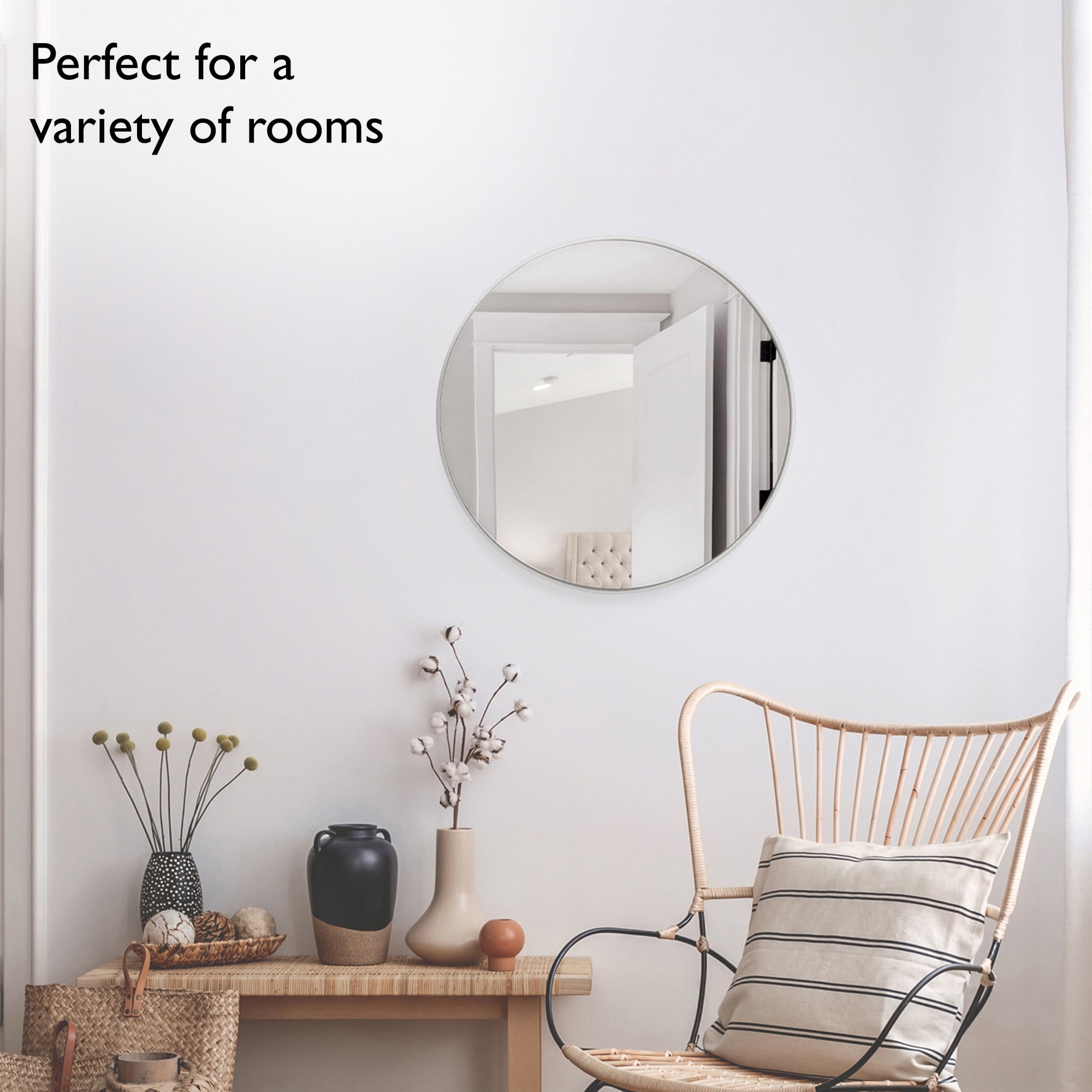 Design House Kenna 24" Round Wall Accent Mirror