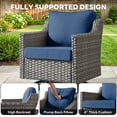 thumbnail image 6 of Giantfurnni Outdoor High Back Wicker Swivel Rocker Chairs Set of 2 for Patio, Porch, Balcony & Deck, 6 of 8