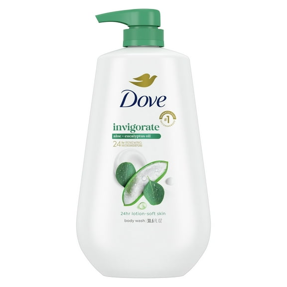 Dove Body Wash with Pump Invigorating with Aloe & Eucalyptus, 30.6 oz