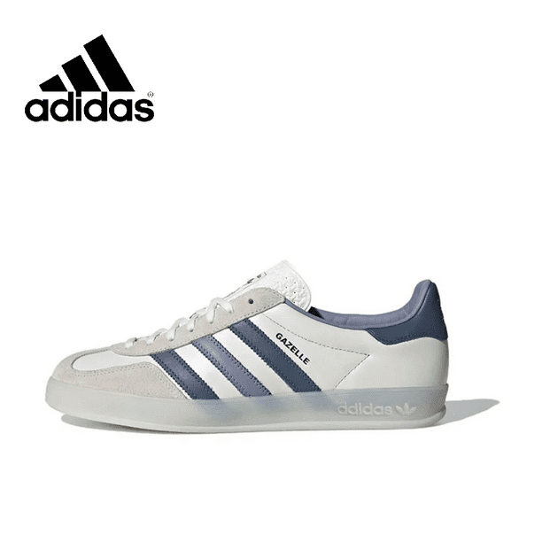 Zapatillas casuales clsicas Adidas GAZELLE INDOOR blancas y azules para  hombre y mujer, de caa baja, cmodas y verstiles | Walmart en lnea