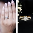 thumbnail image 4 of Rosec Jewels IGI Certified Lab Grown Diamond Wedding Bridal Ring Set - E-VS1 Quality - Oval 1 Carat Engagement Ring with Band, 18K Yellow Gold, US 7.50, 4 of 9