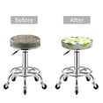 thumbnail image 3 of Cute Limes Green Leaves Round Bar Stool Seat Covers, Elastic Round Chair Cover Stool Seat Slipcover Bar Stool Cushions Round Pad for 12-14 inch, 3 of 5