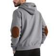 thumbnail image 4 of pstuiky hombres de manga larga, Blusa informal y moderna de color liso con capucha, manga larga y bolsillos abotonados para hombre camisetas de hombre xxxl, 4 of 5