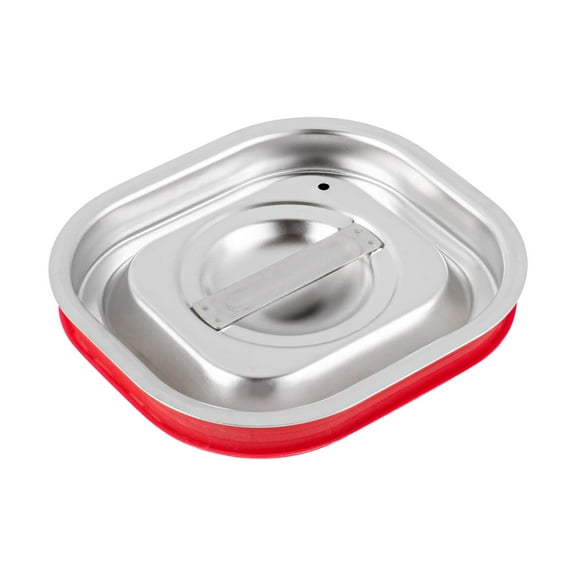 Met Lux Rectangle Stainless Steel Travel Lid - Fits 1/6 Size Steam Table Pan - 1 count box