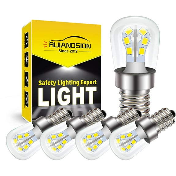 Ruiandsion E14 White LED Bulb, SES Base, 24V AC/DC, 2W 1200 LM White, for Solar Light, 5-Pack