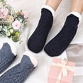 thumbnail image 4 of Bocaoying 2 Pairs Fluffy Fuzzy Warm Slipper Socks for Men, Thick Fleece Lined Non-Slip Socks with Grip Indoor Floor, Size Large, 4 of 7