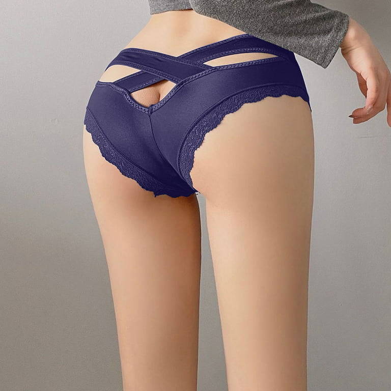 Sexy Womens Underwear Cotton Bikini Panties Lace Soft Hipster