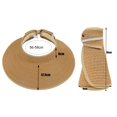 thumbnail image 6 of harmtty Summer Women Hat Pure Color Classic Bowknot Decor Straw Hat for Vacation, 6 of 8