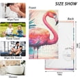 thumbnail image 2 of Coolnut Bathroom Hand Towels Set of 2 Watercolor Flamingo Painting Print, Cotton Bath Towels Thin Water Absorbent Lightweight Quickdry for Bathroom Ktichen Travel Gym, 16"×28", 2 of 6