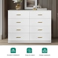 thumbnail image 6 of Aukfa Wood 8 Drawer Dresser, Chest of 8 Drawers for Bedroom Living Room,White, 6 of 7