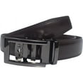 thumbnail image 3 of Marshal Men's Genuine Leather Ratchet Dress Belt With Automatic Buckle Brown Buckle4, 32", 3 of 9