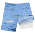 thumbnail image 5 of MEZZALL Boys Shark Printed Swimming Shorts With Lace Up High Waisted Loose Casual Swim Trunks Summer Beach Vacation Pool 8Y Leisure Baby Wear, 5 of 5