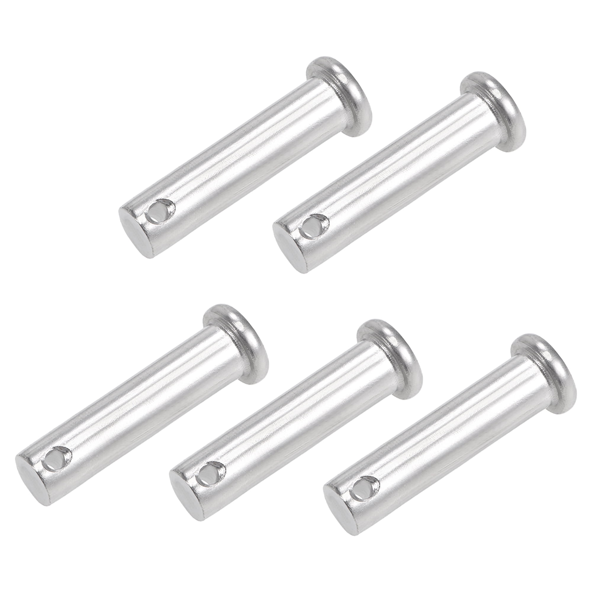 Single Hole Clevis Pins 10mm x 40mm Flat Head 304 Stainless Steel