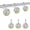 LightBLue, variant on Shower Curtain Hooks Decorative, Easter Shower Curtain Rings Stainless Steel, Spring Rabbit Sheep Duck Eggs Plants Black Plaid Bathroom Accessories Rod Hangers for Curtains/Clothing 12Pcs