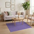 thumbnail image 3 of ODIKA Purple Interlocking Lattice Tonal Border Inspired Solid Minimalist for Dorm Room, Small Living Apartment, Stain Resistant Low Profile, 3 of 7