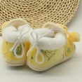 thumbnail image 3 of Baby Boys Girls Bownot Cute Cartoon Shoes Fleece Lined Soft Sole Slip On Cotton Booties Infant First Walker Winter Warm Crib Shoes, 3 of 8
