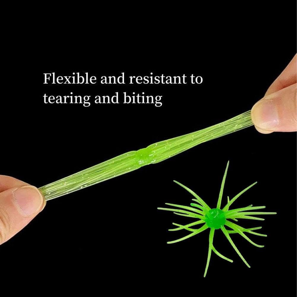 6Pcs Floating Sea Urchin Fishing Lures, Soft TPR Dice Baits with Glitter for Bass & Trout, Realistic 3.94 in Fuzzy Lure for Saltwater, Pink (K)