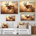 thumbnail image 4 of Designart "Africa Gazelles beauty" Animals Floater Framed Wall Decor, 4 of 7