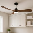 thumbnail image 4 of 903856FWB-LDD Hinkley Lighting Swell Illuminated - 3 Blade Ceiling Fan with Light Kit In Modern Style-15 Inches Tall and 56 Inches Wide-Matte Black, 4 of 18