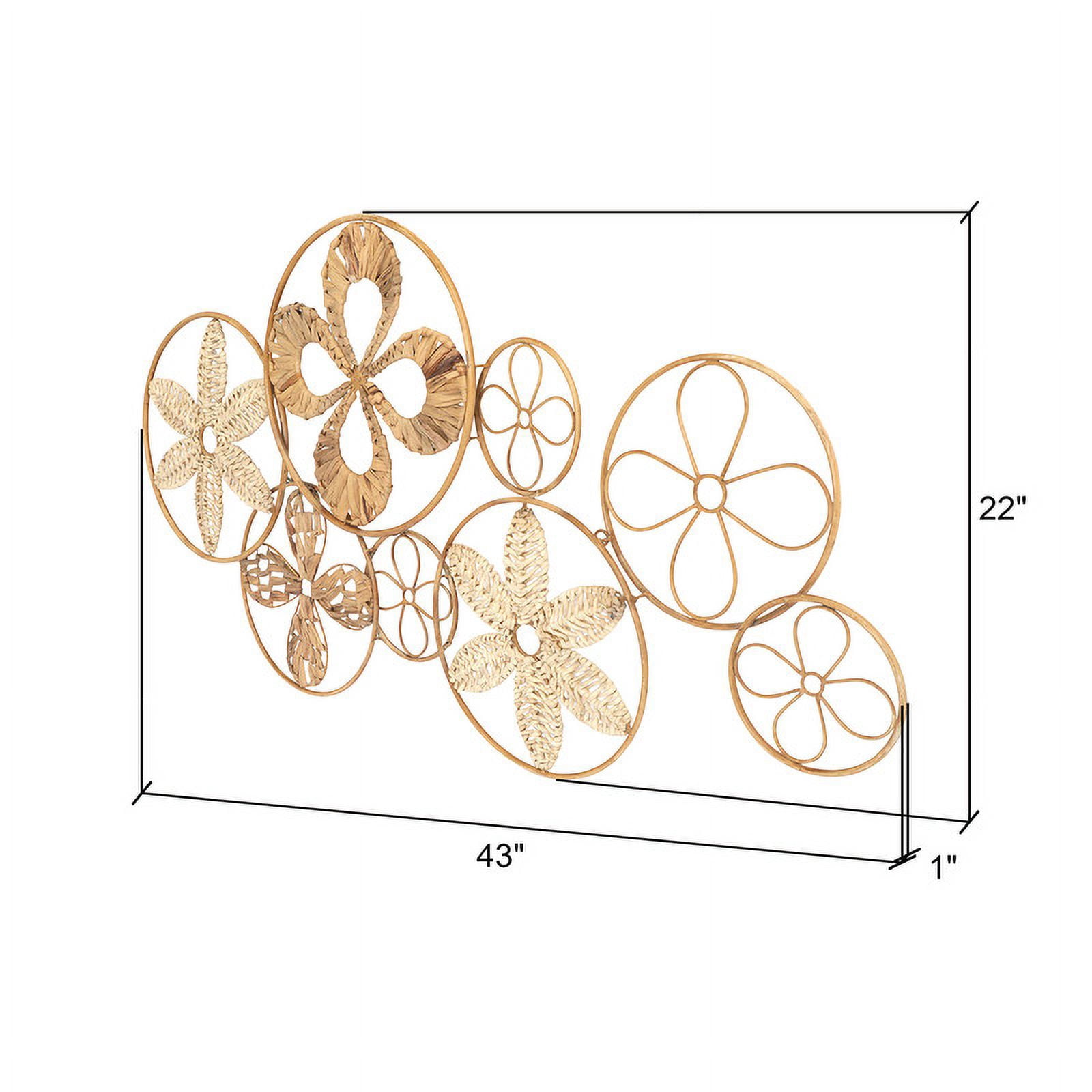 Estrella Rattan Abstract Circle Wall Art