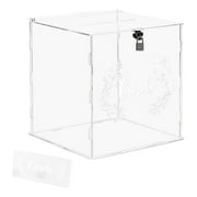 Acrylic Wedding Cards Box Reception Table Card Box for Anniversary Graduation With Printed