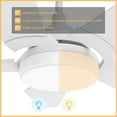 thumbnail image 4 of 52" 5 Blades Plywood Smart Indoor Ceiling Fan with Dim LED Light and Remote, 4 of 9