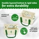 thumbnail image 5 of Green Bulldog Bolsas de comestibles reutilizables – Bolsas de compras reutilizables resistentes con asas largas, plegables y plegables, soporta hasta 65 libras – Bolsas de mano para cocina, paquete de, 5 of 5