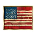 thumbnail image 3 of Stupell Industries United We Stand Independence Day Festive American Flag Painting Metallic Gold Floating Framed Canvas Print Wall Art, Design by Stephanie Burgess, 3 of 5
