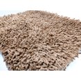 thumbnail image 6 of DaDa Bedding Coffee Brown Shaggy Soft Chenille Noodle Carpet Rug Bath Mat, 6 of 11