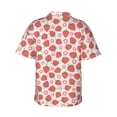 thumbnail image 3 of Fotbe Strawberry Flower Hawaiian Shirt for Men Unisex Summer Beach Casual Short Sleeve Cotton Linen Button Down Shirts-XX-Large, 3 of 9
