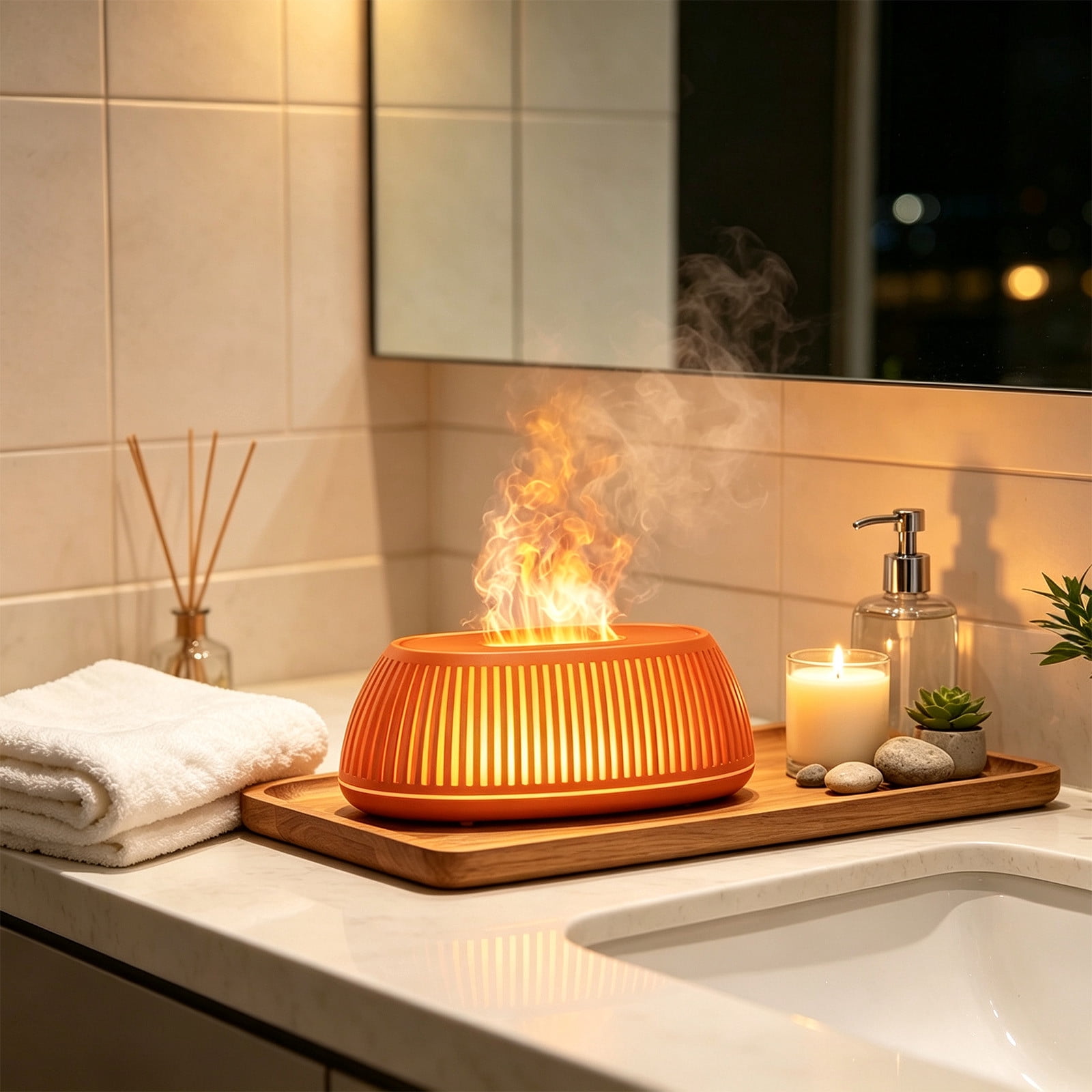 WOHAPY Upgrade Mini Aromatherapy Diffuser Humidifier, 7.20x2.70x3.70in ...