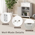 thumbnail image 6 of Topbuy Freestanding Bathroom Storage Cabinet Floor Cabinet with Drawer Doors and Adjustable Shelf for Storage White, 6 of 10