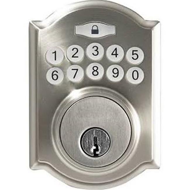 Taiwan Fu Hsing Industrial 221753 TruGuard Castle Electronic Deadbolt Lock, Stain Nickel