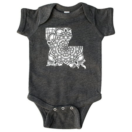 

Inktastic Louisiana Silhouette Mandala Gift Baby Boy or Baby Girl Bodysuit