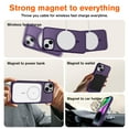 thumbnail image 4 of Allytechgroup iPhone 13 Case with Screen Protector, Compatible with Magsafe Transparent Matte Back Cover Anti-Scratch Drop Protective Phone Case for Apple iPhone 13, Purple, 4 of 7