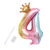 thumbnail image 2 of Baohd Party Balloon with Gradient Color Birthday Party Decor Aluminum Foil Balloon 32 Inch, Number 4, 2 of 9