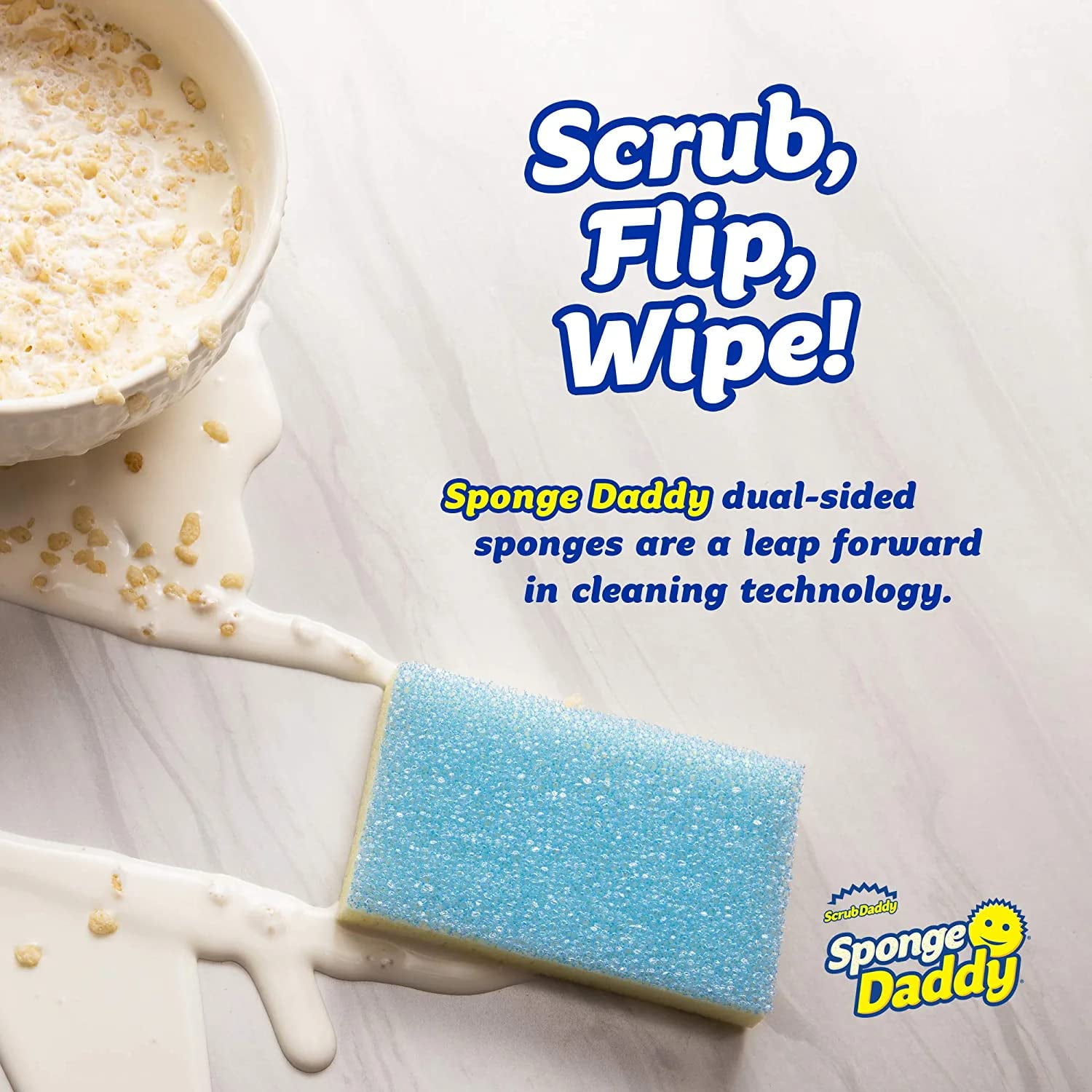 Scrub Daddy Sponge - Lemon Fresh Scent - Scratch-Free Multipurpose Dish  Sponge - BPA Free & Made with Polymer Foam - Stain & Odor Resistant Kitchen