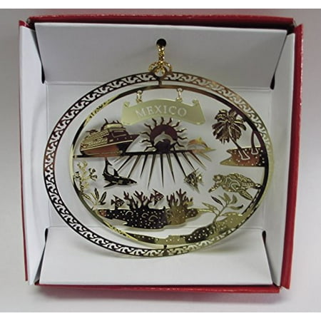 - Mexico Cruise Brass Christmas Ornament Souvenir Gift