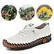 thumbnail image 5 of Mocasadores Planos para Mujeres Mocasines Bordado Sin Deslizamiento Viajes Al Aire Libre (41) Blanco, 5 of 9