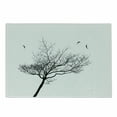 thumbnail image 1 of Black and White Cutting Board, Silhouette of a Tree and Flying Birds Simple Minimalistic Design Art, Decorative Tempered Glass Cutting and Serving Board, Small Size, Black White, by Ambesonne, 1 of 1