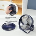 thumbnail image 5 of SPOORYYO Portable Mini Electric Fan Quiet Brushless Turbine Desktop Fan, Wall Mounted USB 3-in-1 - Small and Portable, 5 of 9