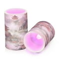 thumbnail image 7 of Yayeee Flameless Candles with Remote Flickering Battery Operated Multi Color Changing, Red Mountain Pattern, 7 of 7